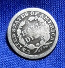 1854 United States Seated Liberty Half Dime 90% Silver Good Condition — photo 2