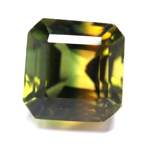 Certified Natural Bi Color Tourmaline Square Shape Loose Gemstone Cut 8.70 Ct - Picture 3 of 8