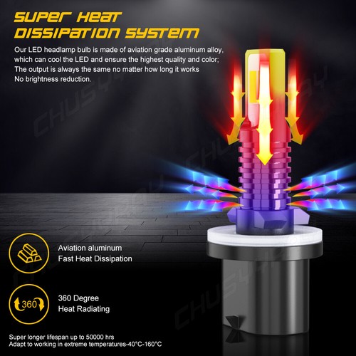 9007+880 LED Headlight High/Low Beam Fog Light Bulb For Nissan Xterra 2003 2004 - 第 15/19 張圖片