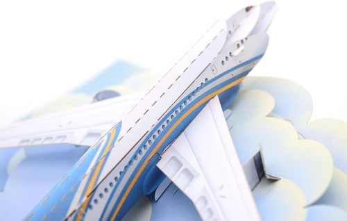 Tarjeta emergente de avión 3D - perfecta para viajes, luna de miel, regalo para todas las ocasiones - Imagen 3 de 6