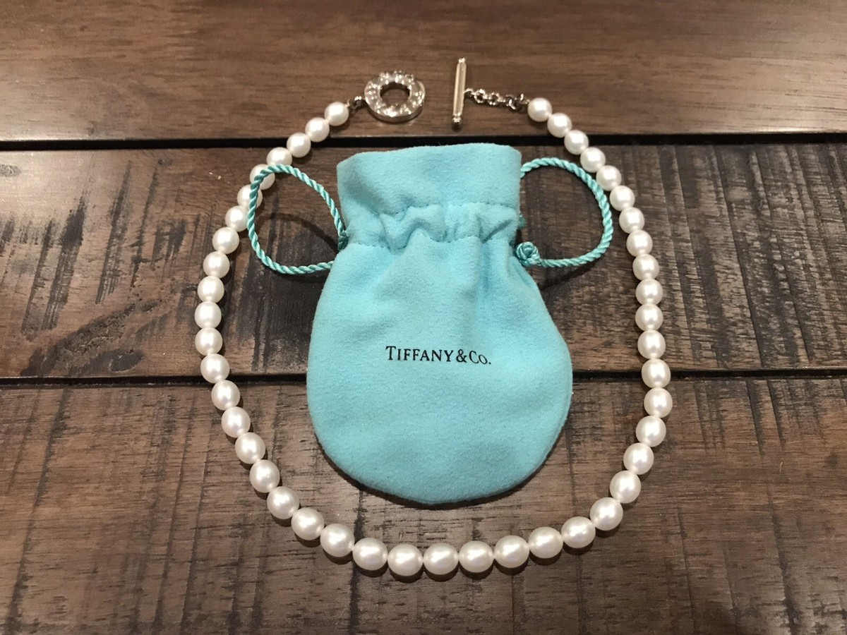 TIFFANY & CO “VICTORIA” PEARL & DIAMOND PLATINUM DROP NECKLACE – Honolulu  Time