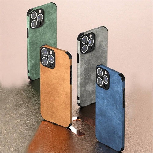 Coque Etui Antichoc Ultra Mince Luxe Cuir pour iPhone 16 15 14 13 Pro Max 12 11 - Photo 12/17