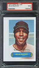 1973 Topps Pin-Ups Willie McCovey PSA 9 San Francisco Giants HOF
