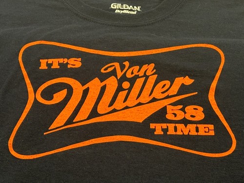 NFL Von Miller Denver Broncos "Miller Time" TShirt Adult Size XL 🏈 Cotton EUC - Picture 2 of 6