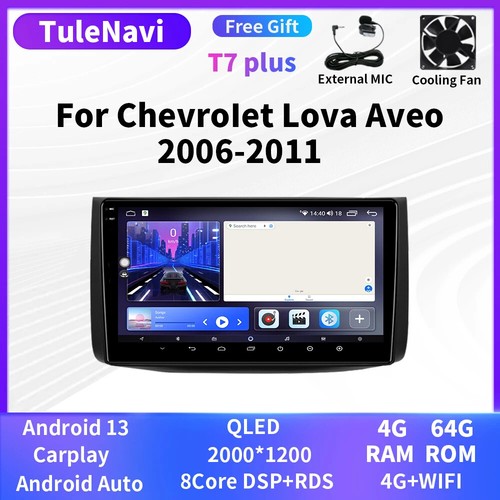 Radio de coche Carplay reproductor Android GPS pantalla 2K para Chevrolet AVEO Lova 2006-2011 - Imagen 13 de 32