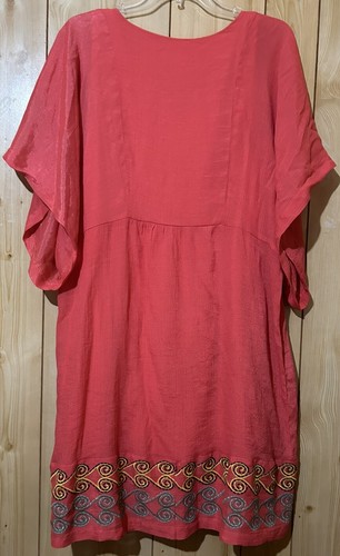 Robbie Bee Etuikleid Gr. xL rosa A-Linie bestickt gefüttert kurze Ärmel - Bild 2 von 4