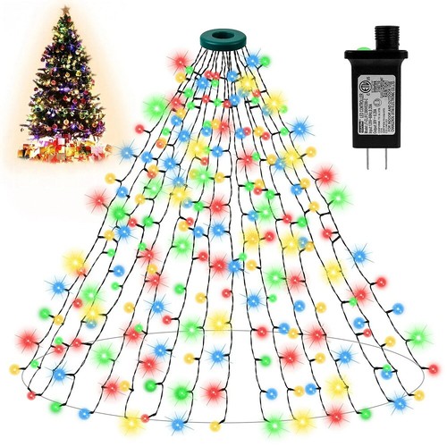 280 LED Christmas Tree Waterfall Lights Fairy String Outdoor Waterproof Decor - Picture 15 of 20