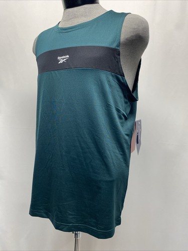 Reebok Men’s Medium Green Defender Sleeveless Tank Top - Picture 9 of 12