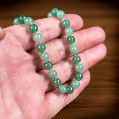 Jade, Nephrit Colllier Kette Sterling Silber Karabinerverschluss 925