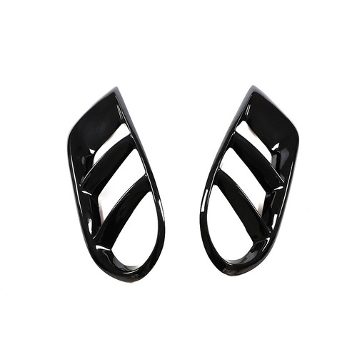 GLOSSY BLACK Front Bumper Fog Light Grill For Benz W205 C250 C300 Sport C43 - Picture 8 of 13