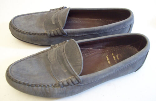 Allen Edmonds Ventura Hwy Penny Loafers Drivers w/Moc Toe~Gray Suede~Mens 10.5 D - Picture 3 of 10