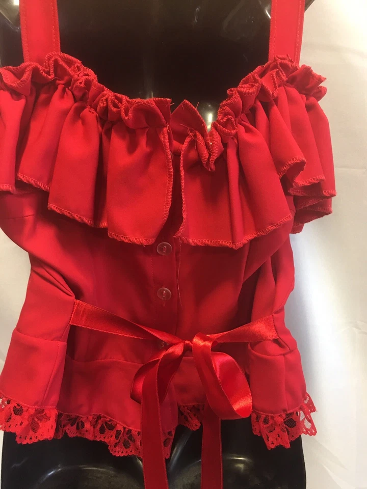Blusa Roja Carmen / Oktoberfest - Talla L 16 Foto 4 de 4