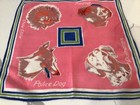 Vintage 1950s Children's Handkerchief Police Dog~Bulldog~Dalmatian~Cho w Chow