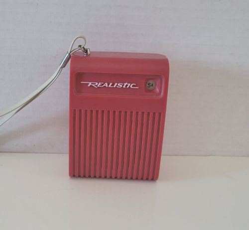 Vintage Radio Shack Realistic Transistor Solid State Red Radio AS-IS