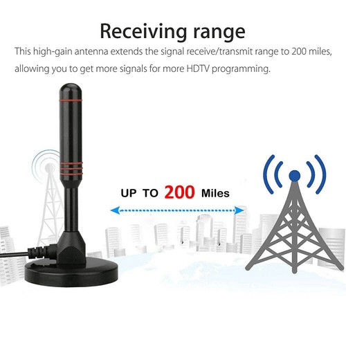 Digital TV Antenna Aerial DVB-T2 Car Caravan Camper Van Magnetic Outdoor Aerial - Picture 6 of 11