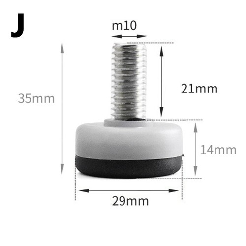 5PCS Adjustable Furniture Feet M6/8/10mm Screws Leveling Foot Feet Leveler - Picture 31 of 34