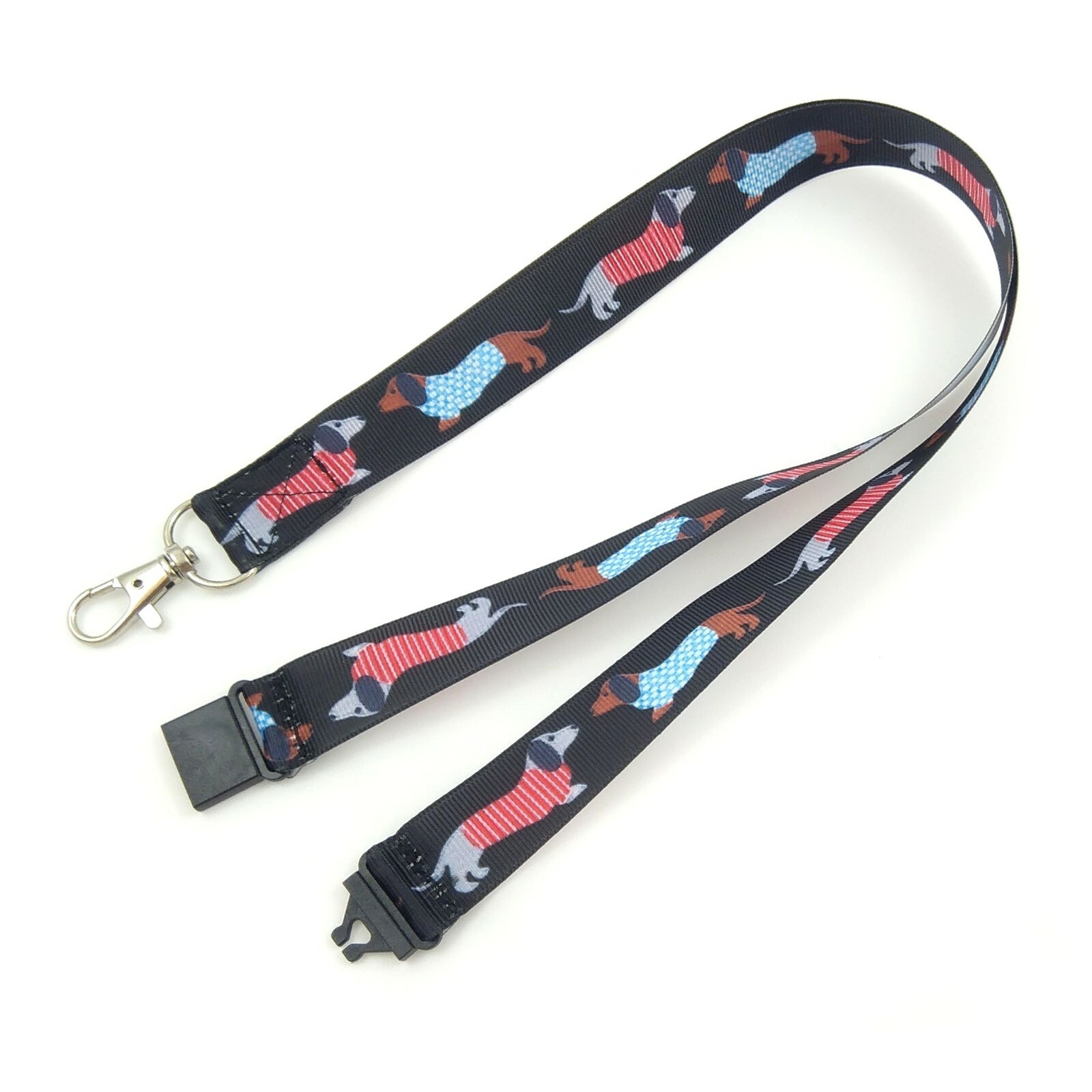 Dachshund sausage dog ribbon lanyard ID badge holder swivel clasp new Dachshund sausage dog ribbon lanyard ID badge holder swivel clasp new