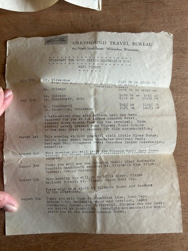 Yellowstone Parco Nazionale Greyhound Bus Linee Viaggio Vacanza Itinerario Anni 50 - Foto 12 di 24