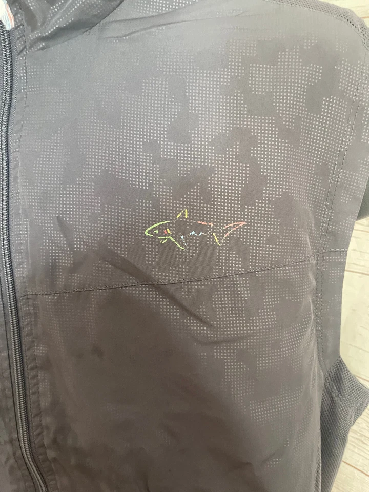 Chaleco cortavientos Tasso Elba Greg Norman gris cremallera completa para hombre talla L Foto 4 de 4