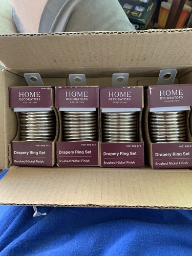 Juego de anillos para cortinas decoradores del hogar acabado níquel cepillado 1 juego de 10  - Imagen 1 de 2