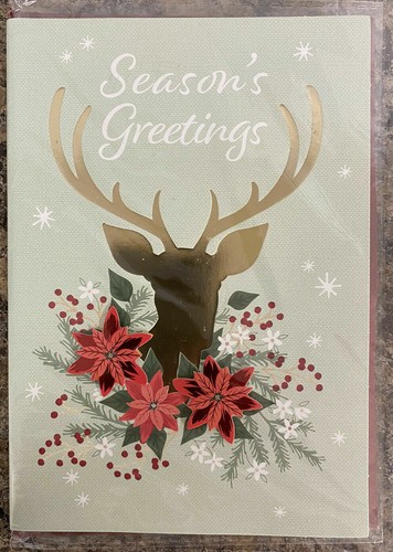 Tarjetas de felicitación de Navidad - Paquete de 4 envueltas individualmente - Pug, muñeco de nieve, etc... - Imagen 6 de 11