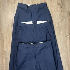 Lot of 3 Red Kap Men's Work Pants 32x33 Blue Navy Straight Industrial