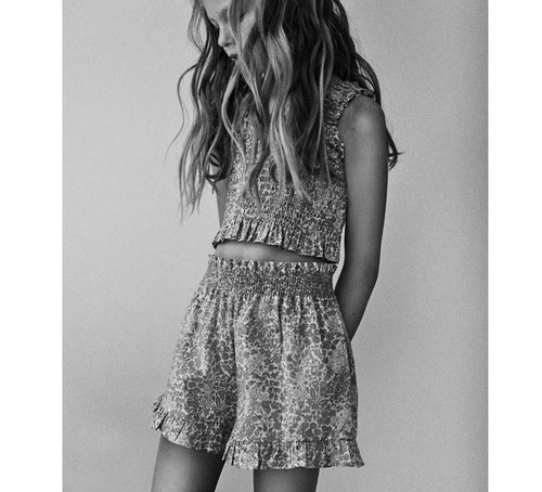 Nwot The New Society Liberty Of London Floral Cotton Ruffle Shorts 12 Bonpoint - Picture 2 of 9