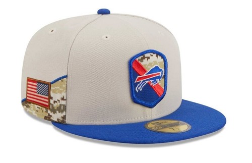 Buffalo Bills NFL 2023 Salute To Service Camp 59Fifty Fitted Cap - Various Sizes - Picture 1 of 4