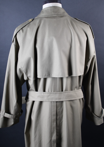 Burberry Khaki Rain Trench Coat Jacket Cotton Mens Size 46 Made In England - Picture 6 of 12