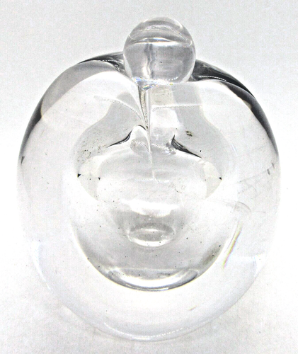 Kosta Boda Lead Crystal Perfume Bottle Apple Shaped Vintage Lindstrand Sweden - Picture 2 of 5