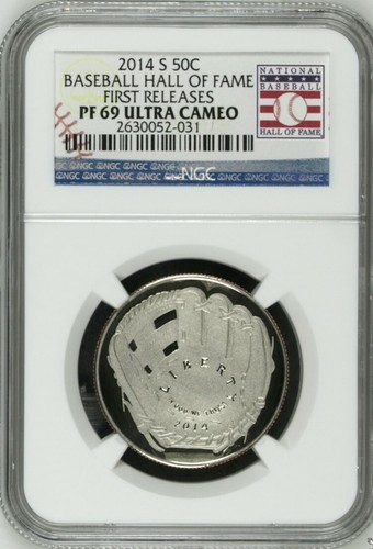 2014 S Baseball Hall of Fame 50C Half Dollar Commeme NGC PF69 First Release 031 - Picture 1 of 2