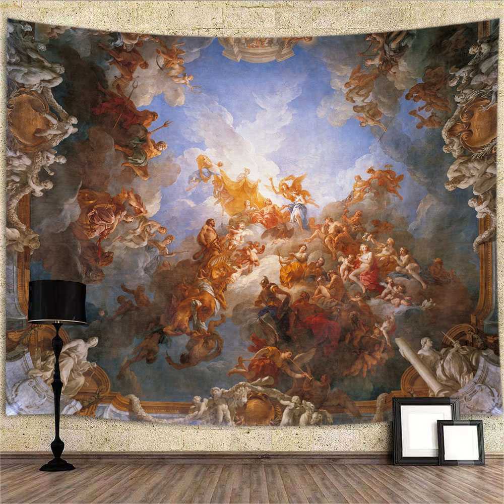 Greek Mythology Ceiling Extra Large Tapestry Wall Hanging Angel