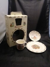 Vintage 1989 Royal Doulton Bunnykins Childrens 3 Pc. Set Bowl, Mug, Plate