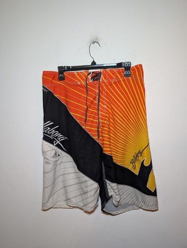 RARE BILLABONG ANDY IRONS 32” ORANGE & BLACK SURF BOARD SHORTS - Picture 4 of 8