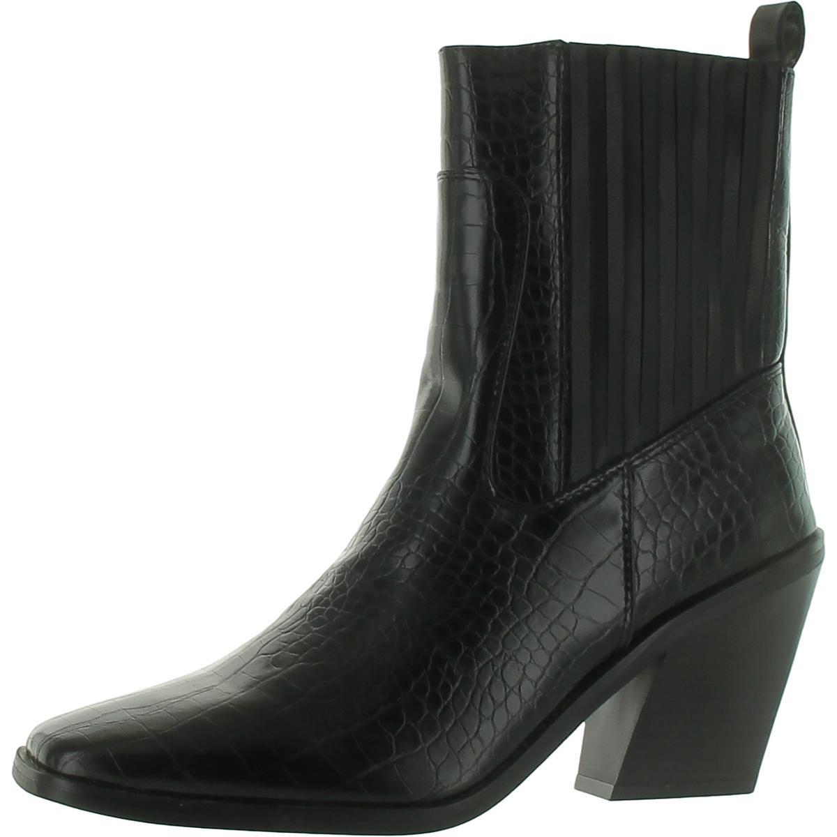 Женские ботильоны Charlotte из веганской кожи черного цвета Halston, размер 8,5 (B,M), BHFO 5427