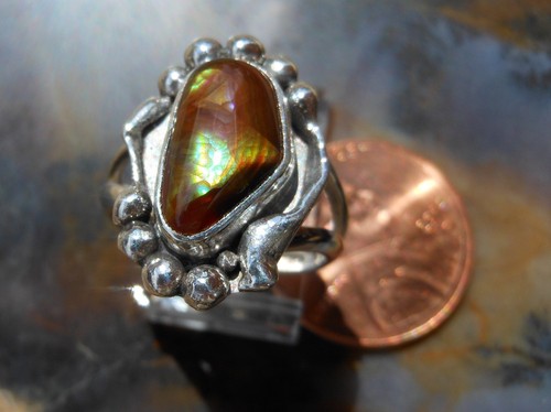 Neu Sterling Silber & Feuerachat Edelstein Handarbeit Ring Größe 5 - Bild 4 von 12