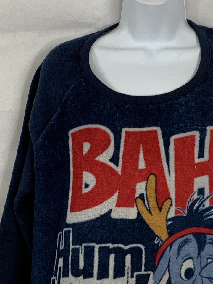 Disney «Sleepwear» размер 12/14 Рождество Eeyore «Bah Hum Bug» флисовый топ длинный Slv - Изображение 4 из 4