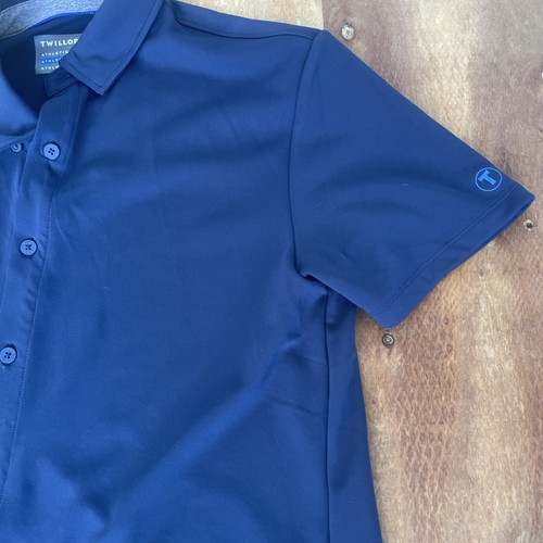 Twillory Performance Golfhemd Herren Large blau Knopfleiste sportlich Athleisure - Bild 3 von 15