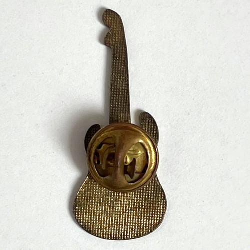 Pin de guitarra de banda JOURNEY de colección de los años 80 insignia esmaltada amarilla cloisonne Neal Schon - Imagen 3 de 3