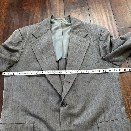 1960s 1970s Brown Striped Sport Jacket VTG Mens Suit 41 33x27 Rockabilly Wool - Picture 5 of 24