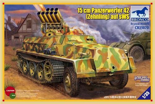 Bronco Cb35070 - 1/35 Segunda Guerra Mundial Dt. Lanzador de tanques 15 cm 42 (Teenling) en Sws - Nuevo - Imagen 1 de 1