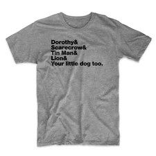 Wizard of Oz T-Shirt On Black, White, Red or Gray Soft Cotton Premium Tee Comfy!