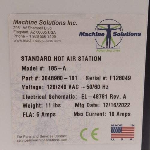 Beahm 185-A Standard Hot Air System, 200-750°F, 5-50SCFH, 100-120PSI, 120/240VAC - Picture 2 of 9