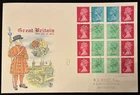 GB 1982 STUART FDC with 50p booklet panes, both left &right, Northampton  cds.