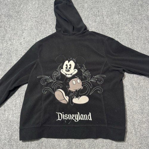Disney Parks Jacket Woman’s 1X Disneyland Mickey Mouse Embroidered Black Cotton - Picture 8 of 9