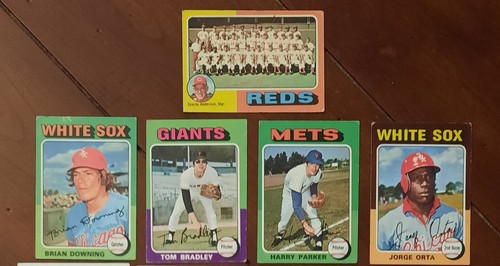 1975 Topps Mini's Reds, Downing, Bradley, Parker, Orta