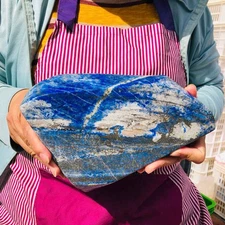 6.13LB Natural lapis lazuli quartz crystal freeform specimen healing decor