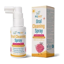 PEGO Kids Oral Spray, Toddler Toothpaste Helper for Daily Oral Care and Fresh Br