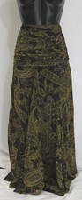 Zara Women's ZW Collection Printed High Waist Midi Skirt CD4 Brown Medium NWT