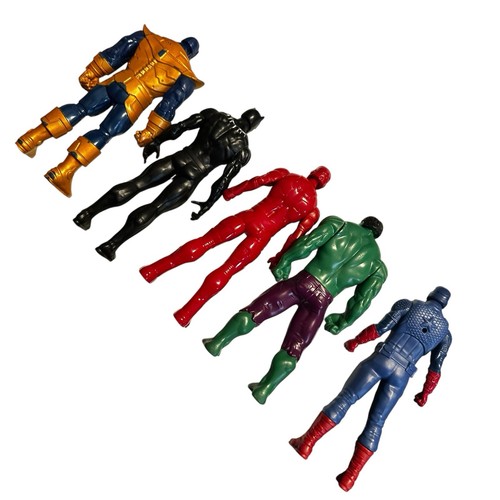 Marvel Avengers Figuren Lot Spiderman Captain America Hulk Black Panther Thanos - Bild 5 von 5